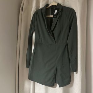 Green romper new from fashion nova